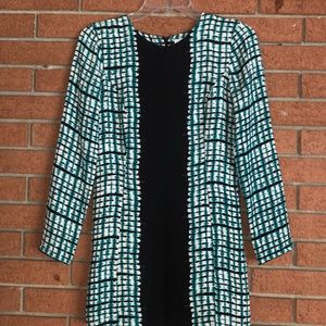 🦚PARKER🦚PLAID COLOR-BLOCK TUNIC DRESS🦚